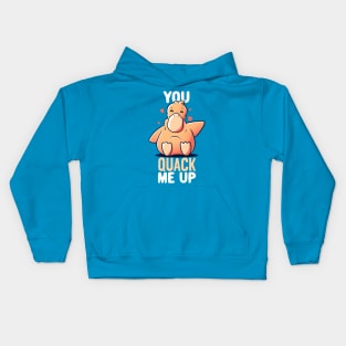 You Quack Me Up Funny Cute Duck Gift Kids Hoodie